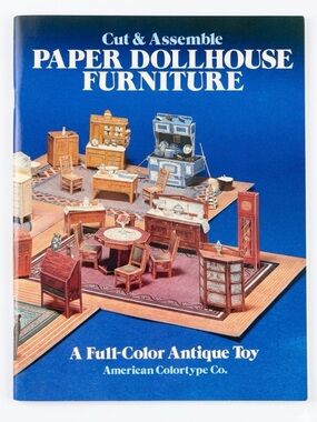 VNTG 1981 Dover "Cut & Assemble Paper Dollhouse Furniture" - UNCUT & Complete